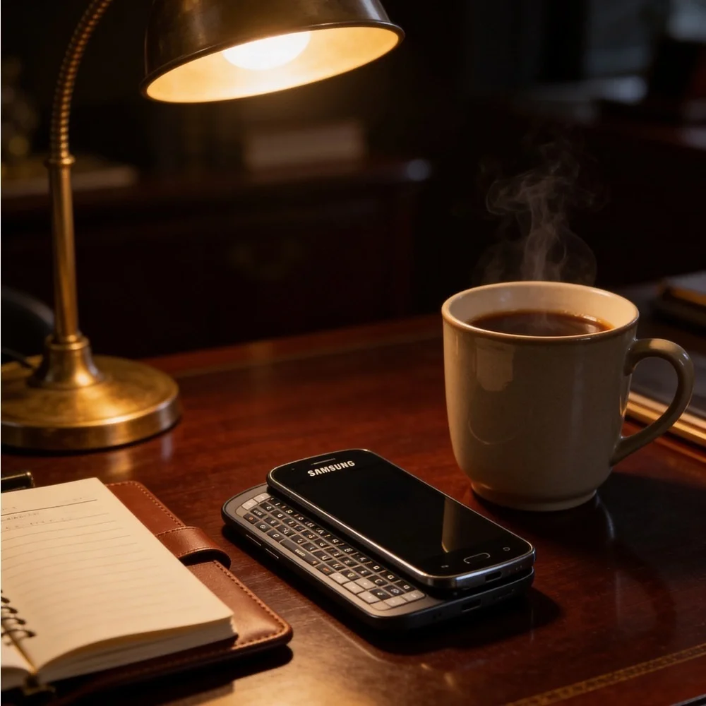 Samsung Black Smartphone with Keyboard